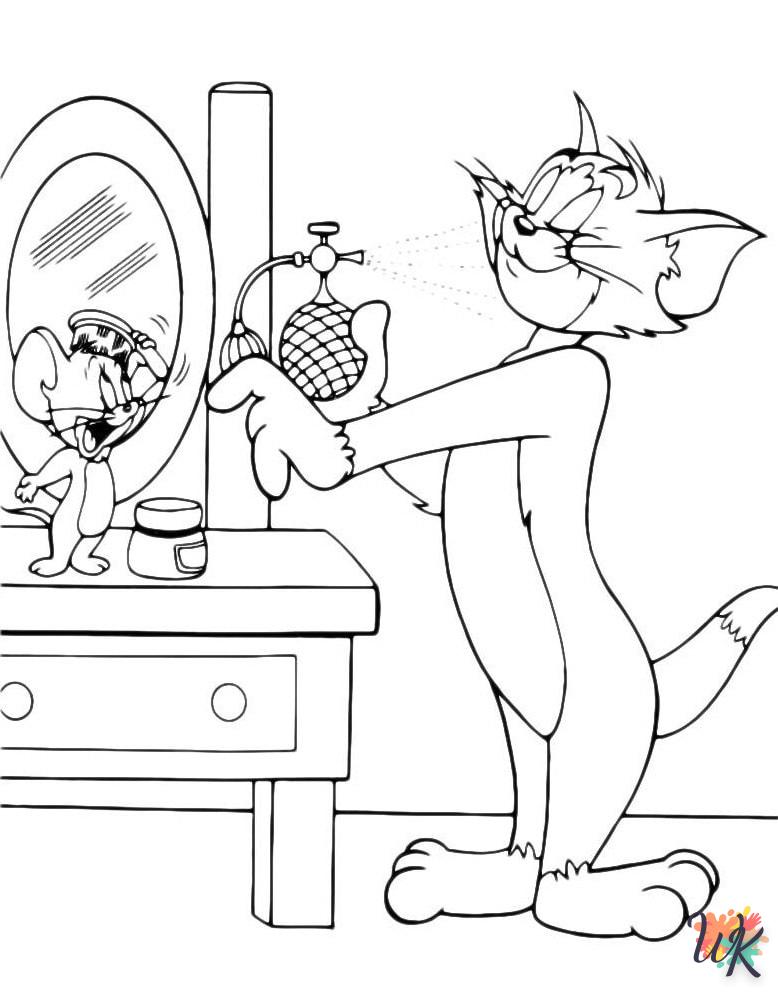 coloriage Tom et Jerry  pour lutter contre le stress