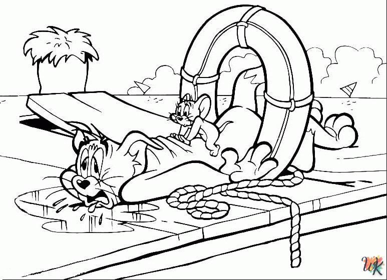 coloriage Tom et Jerry  en ligne à imprimer