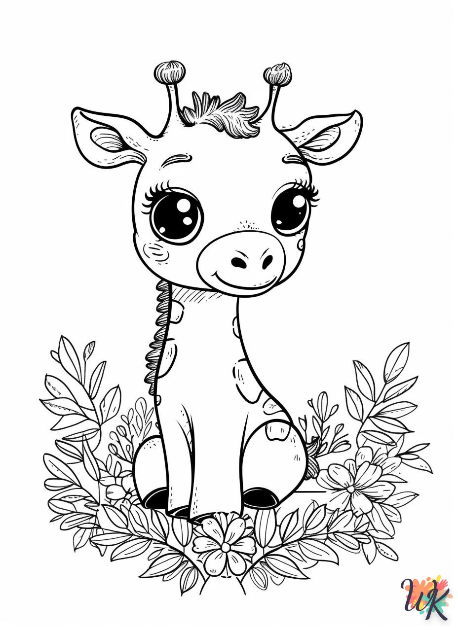 coloriage Girafe  a imprimer gratuit