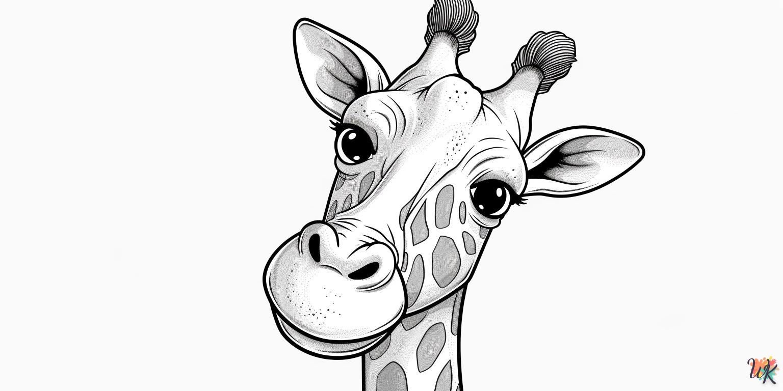 coloriage Girafe  bebe à imprimer