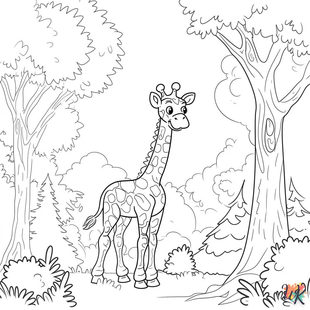 coloriage Girafe  pour enfant de à imprimer