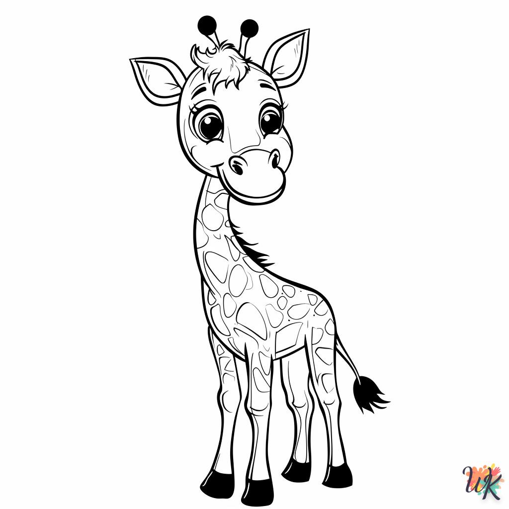 coloriage Girafe  pour enfant de 6 ans