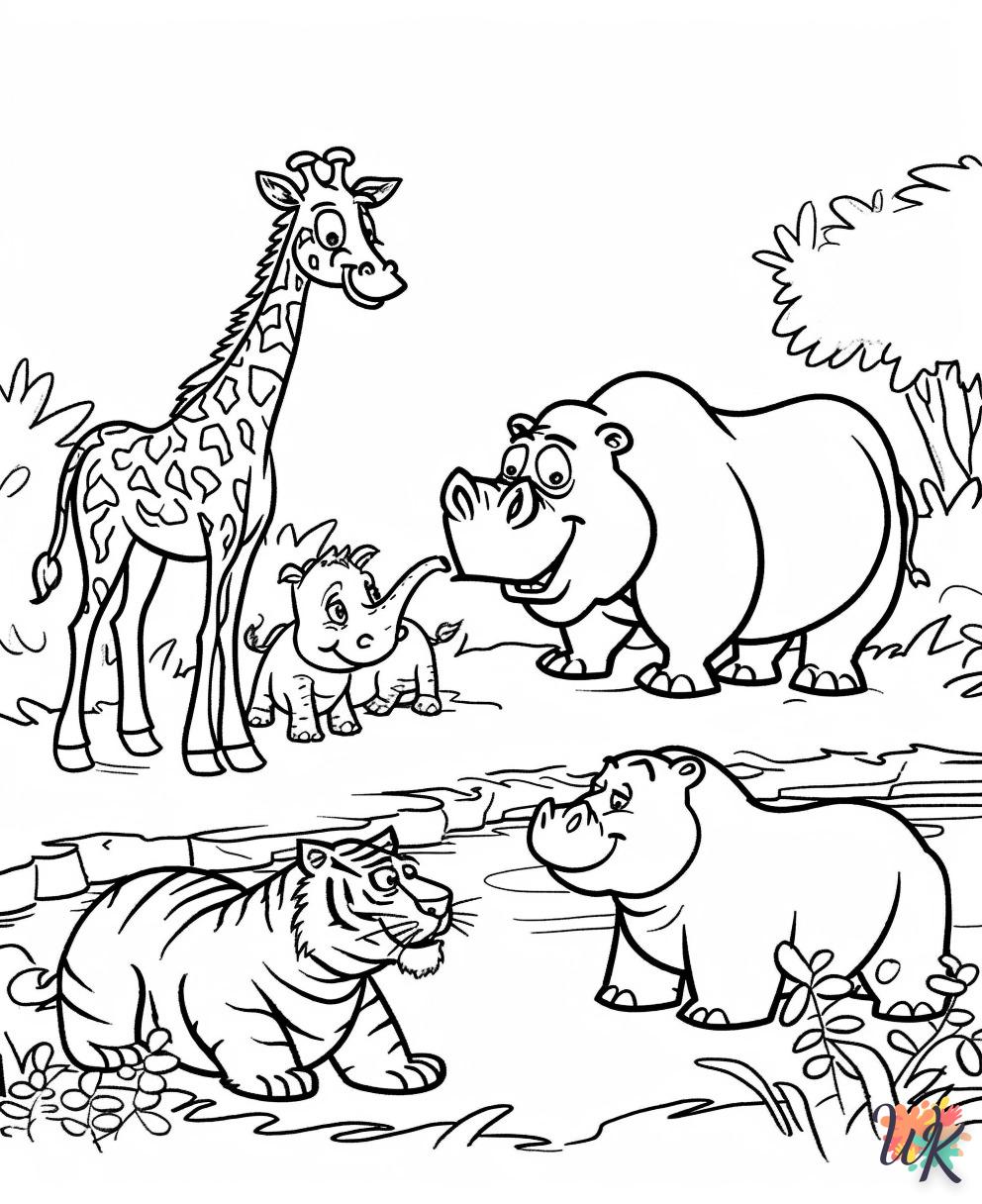 coloriage Girafe  à imprimer pdf gratuit