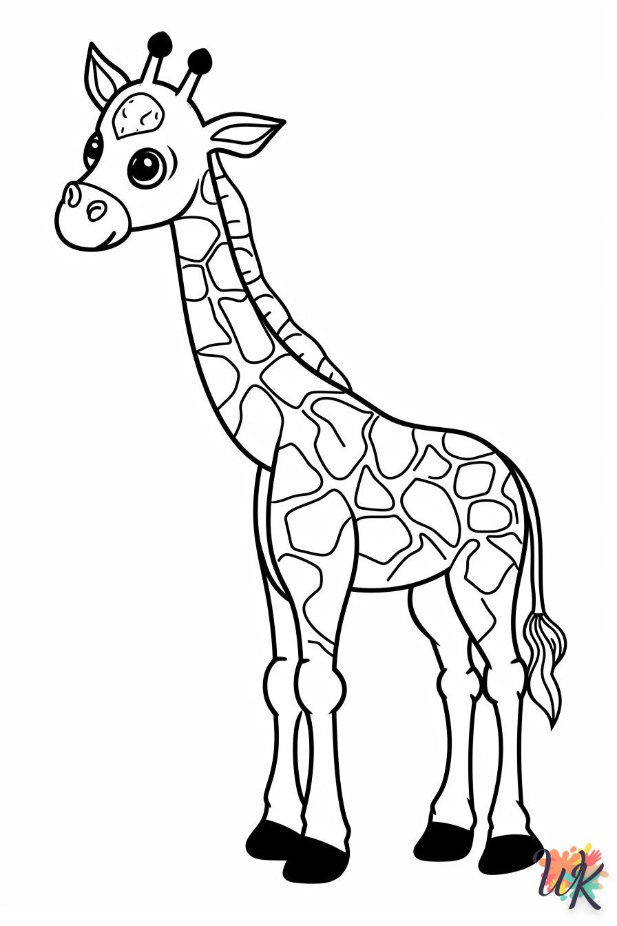 coloriage Girafe  en ligne 8 ans